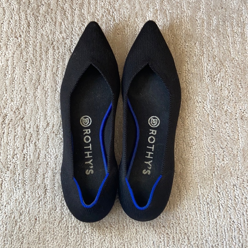 Rothy’s Black The Point Flat Size 8